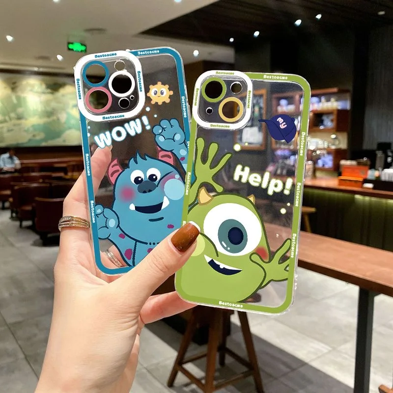 New Cute Monsters Phone Case For TECNO CAMON 30 20 POVA 6 5 SPARK 10 Infinix Smart 8 7 Note Hot 40 30i 20i Pro Transparent Cover