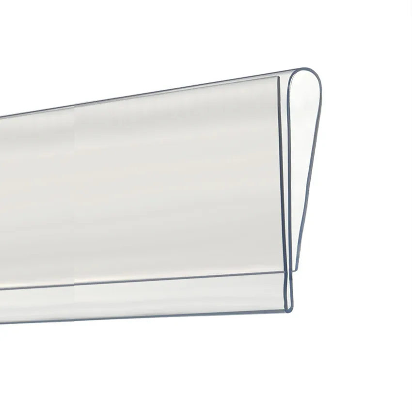 Plastic PVC Shelf Data Strips S N Type on Merchandise Price Talker Sign Display Label Card Holder for Store Glass Rack 100pcs