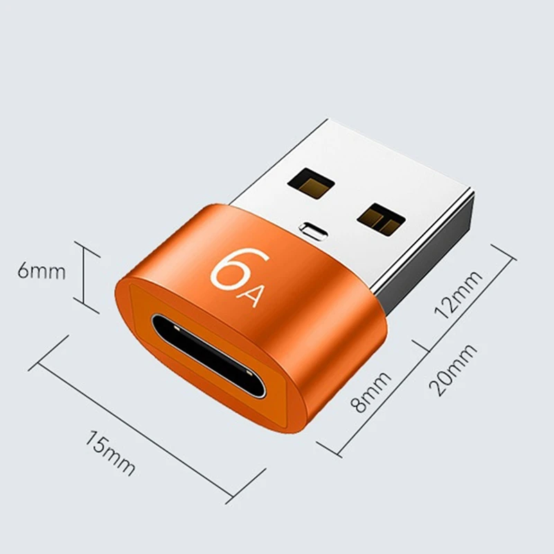 2 шт. переходник с USB Type C на 3 0 OTG 6 А