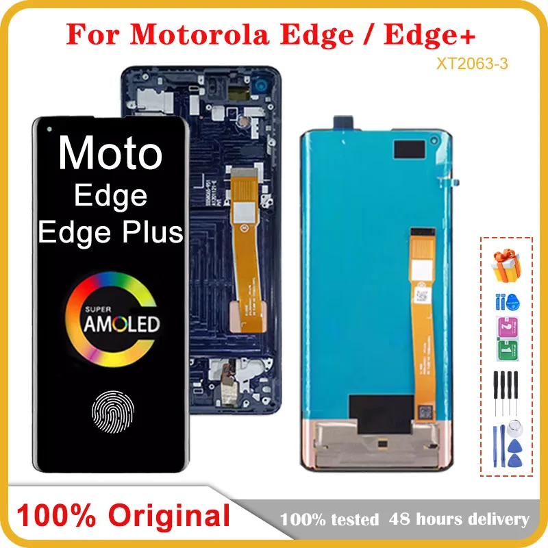 Оригинальный OLED-дисплей для Motorola Moto Edge XT2063-3 Edge + XT2061-3 ЖК-дисплей сенсорный экран дигитайзер в сборе для Moto Edge Plus LCD