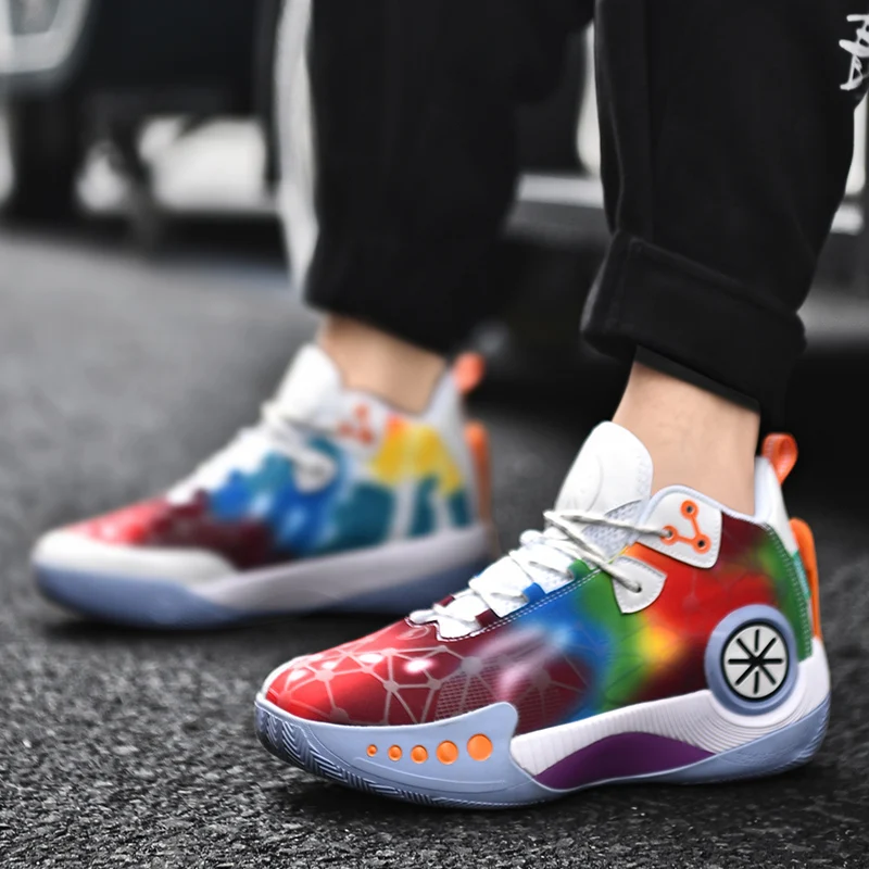 2022 Fashoin Colors Men's Sneakers Basketball Shoes Chunky High Quality Fluorescent Couple High-top Sports Shoes Womens Trainers