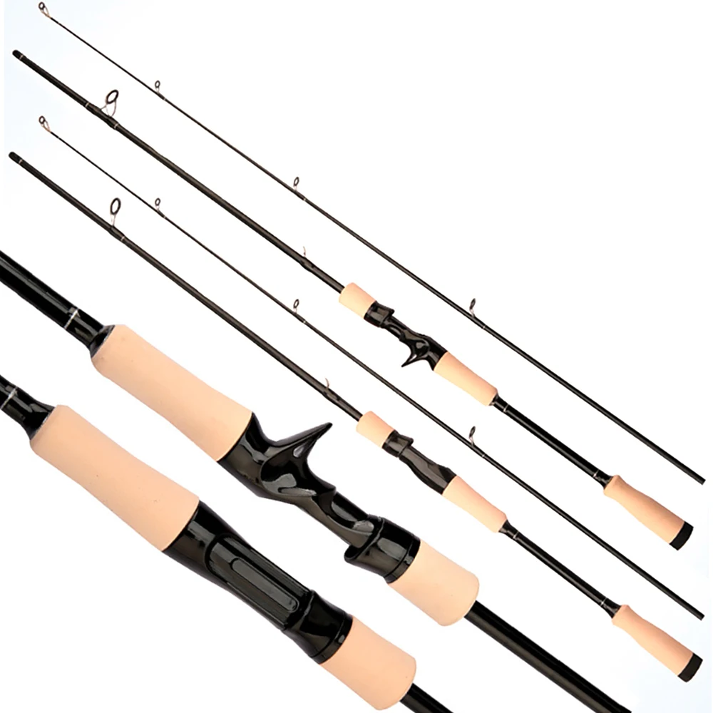 

Baitcasting Spinning Travel Carbon 2 Section Fishing Rods Casting Weight 8-25g Power Ultralight Lure Trout Bass Pole