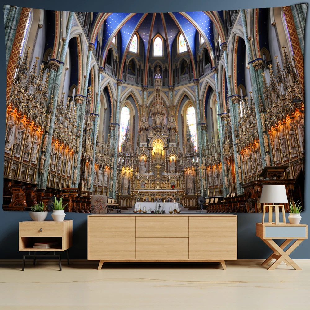 Венская Христианская Церковь Иисус Тканевая декоративная стена Искусство Фреска Христос Гобелены Украшение.