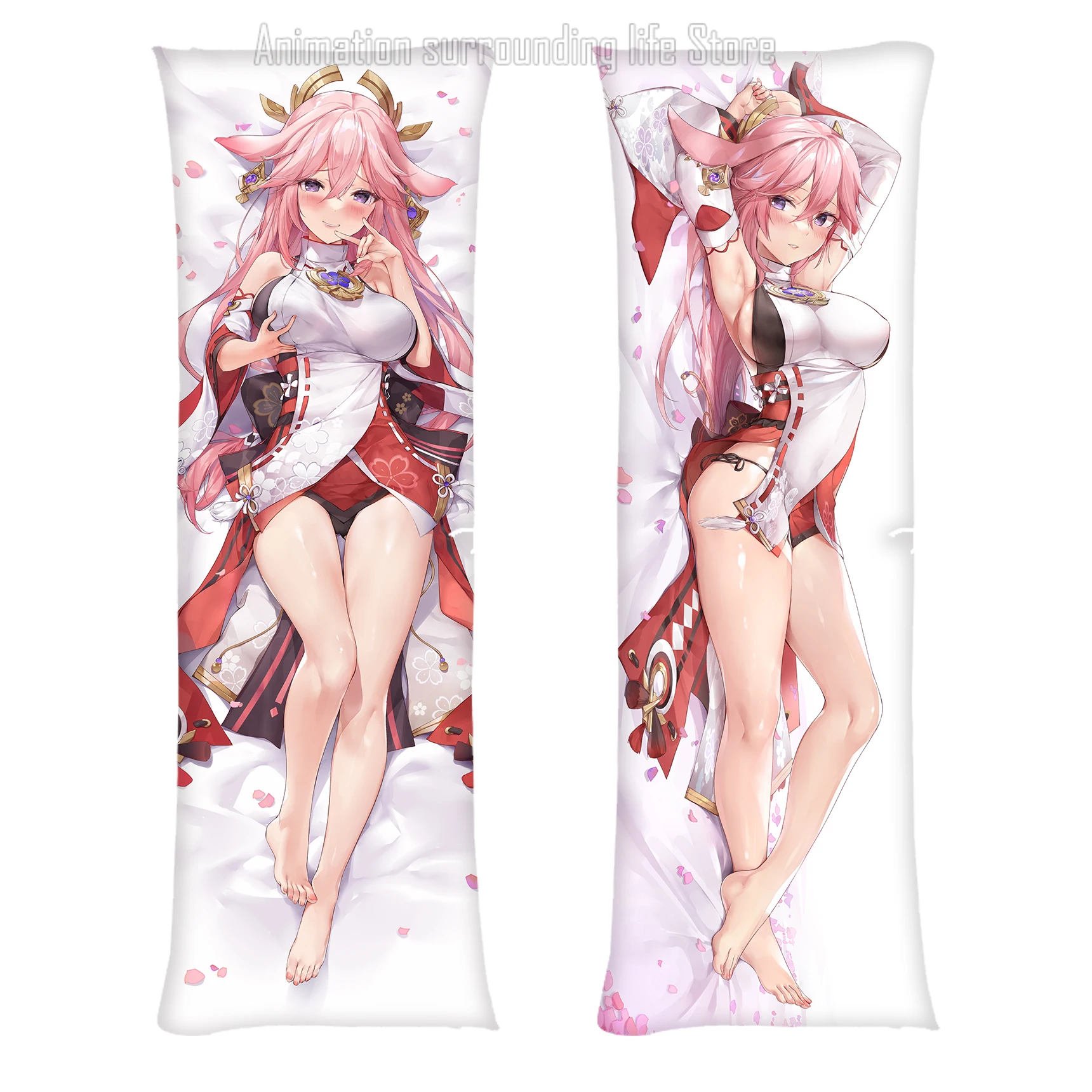 Подушка Dakimakura Genshin Impact Yae Miko аниме обнимающая тело Otaku наволочка для всего тела