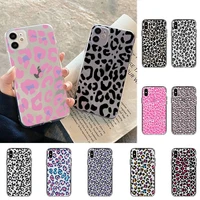 fhnblj fashion leopard phone case for iphone 11 12 13 mini pro xs max 8 7 6 6s plus x 5s se 2020 xr case