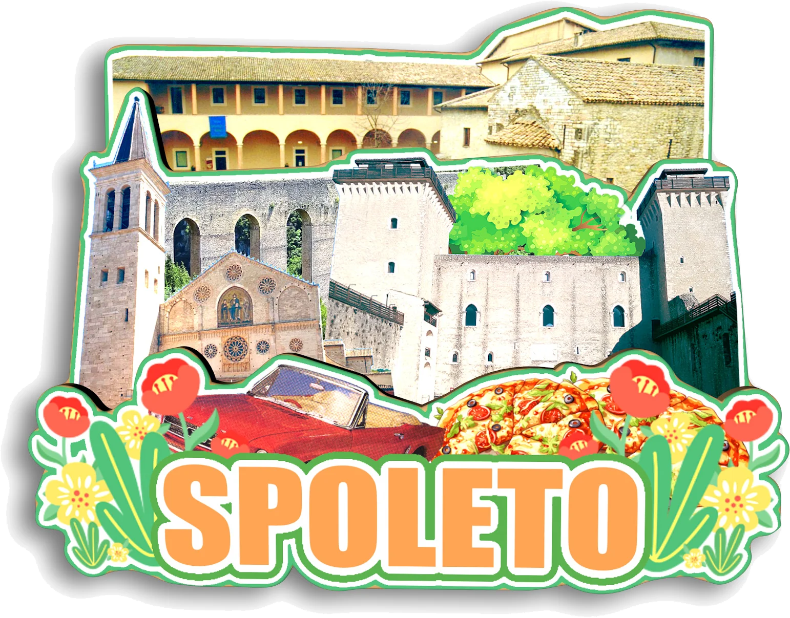 Polignano A Mare Tropea Otranto Amalfi Bibione Alba Spoleto Riva del Garda Gaeta Италия Магнит на холодильник