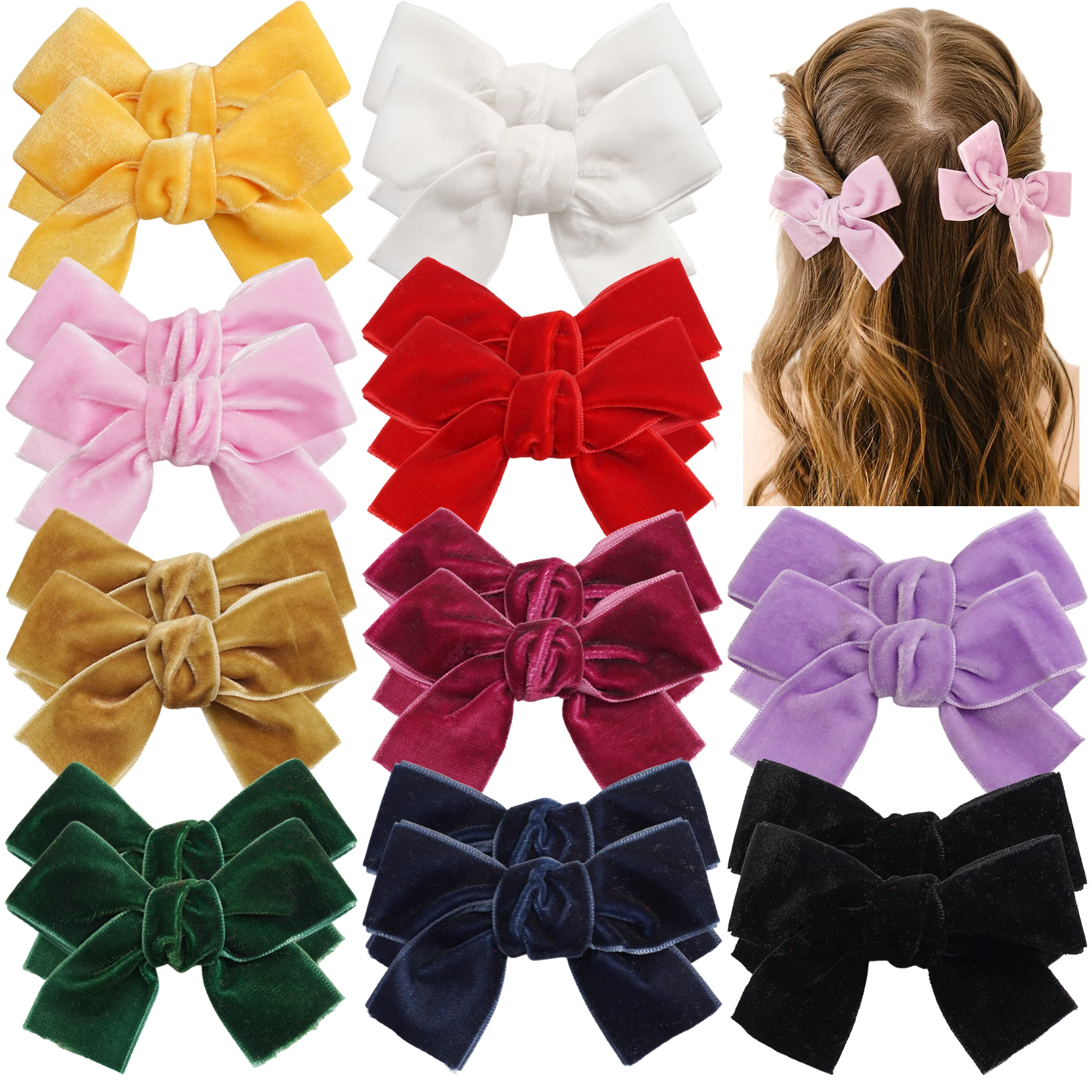 Hair clip hair accessories girls multi-color clip girls 3-inch hair bow metal hair clip bar baby girls hair accessories factory