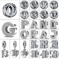 new 925 sterling silver 26 a to z letter charm 16th 18th bead fit original pandora charms bracelet diy women jewelry accessories