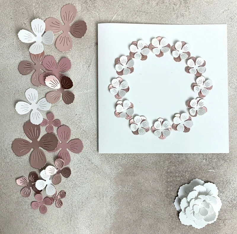 Цветочное украшение металлические Вырубные штампы фотобумага/тиснение для