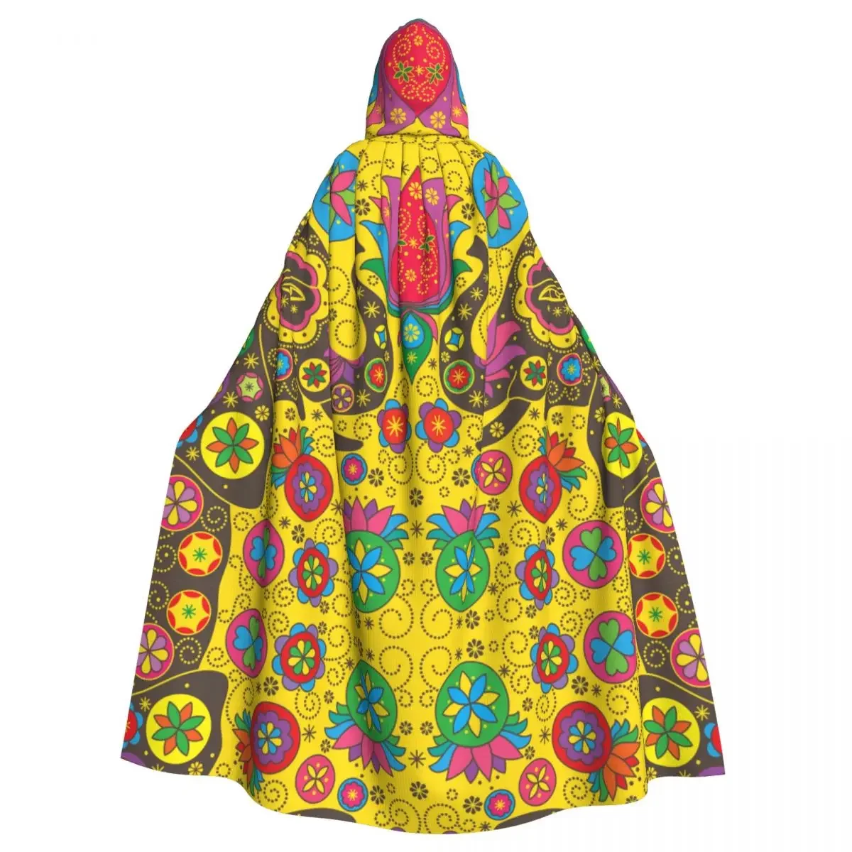 Платье с капюшоном для взрослых симметричный зеркальный желтый слон