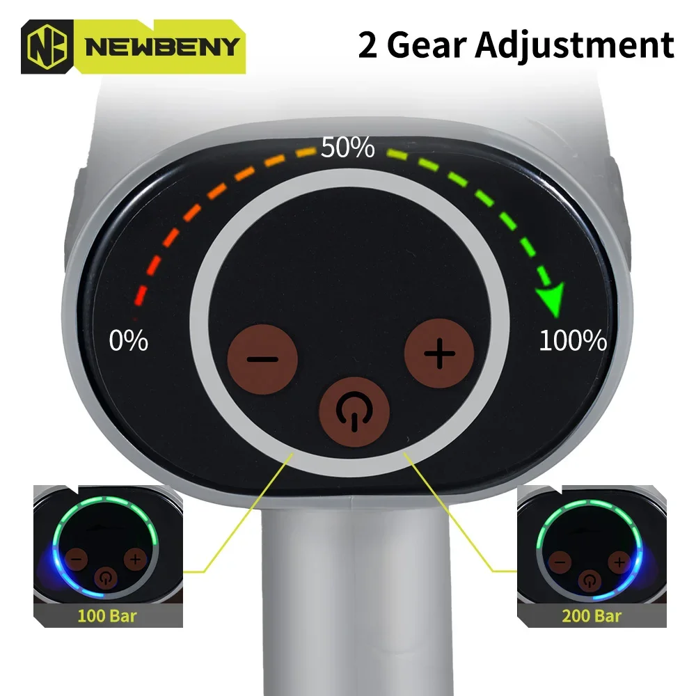 NEWBENY 200 бар 6 в 1 бесщеточная электрическая автомойка аккумуляторная садовая