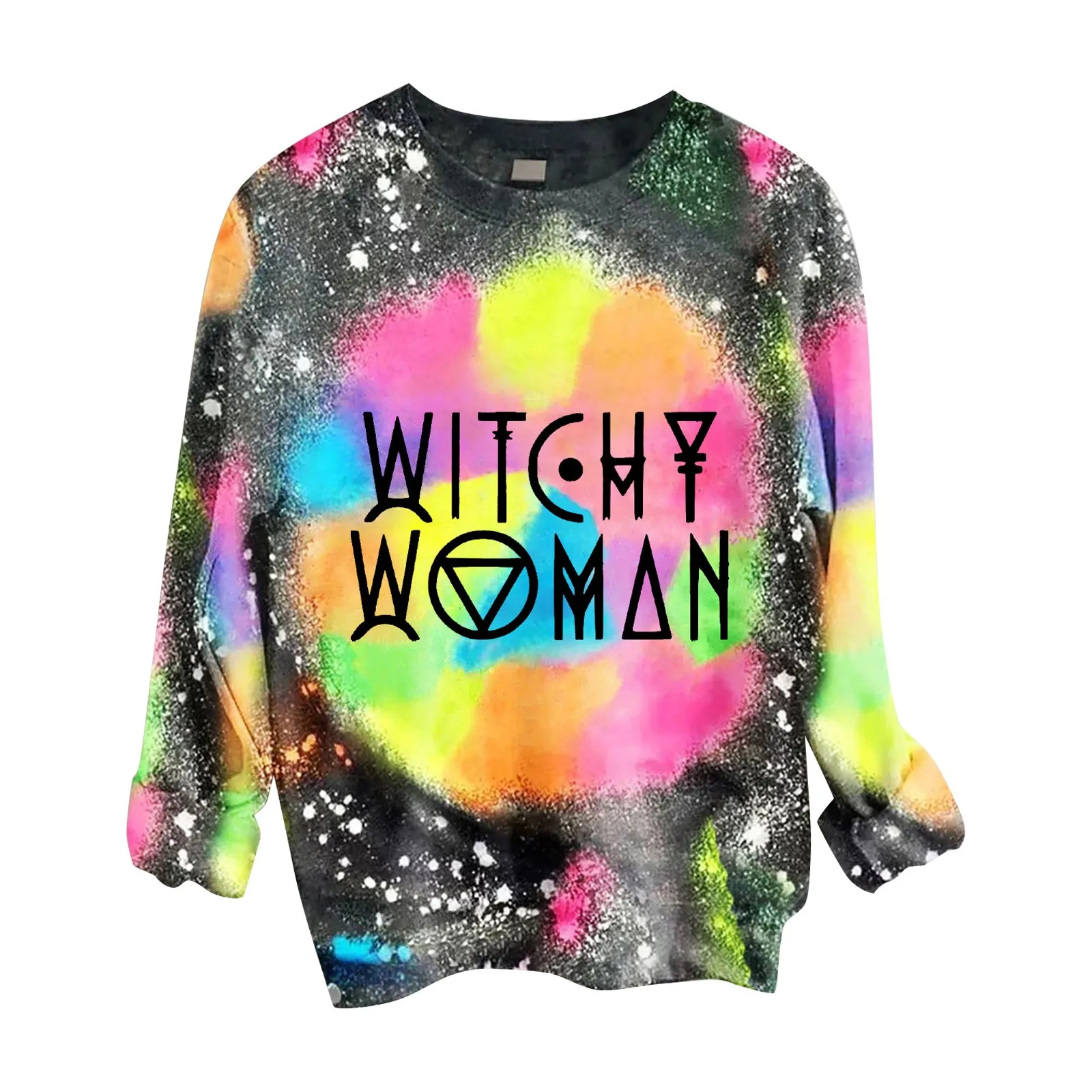 

Ladies Full Zip Jacket Halloween Letters Hoodless Sweatshirt Womens Casual Fall Long Sleeve Sweatshirt Button Down Long Blouse