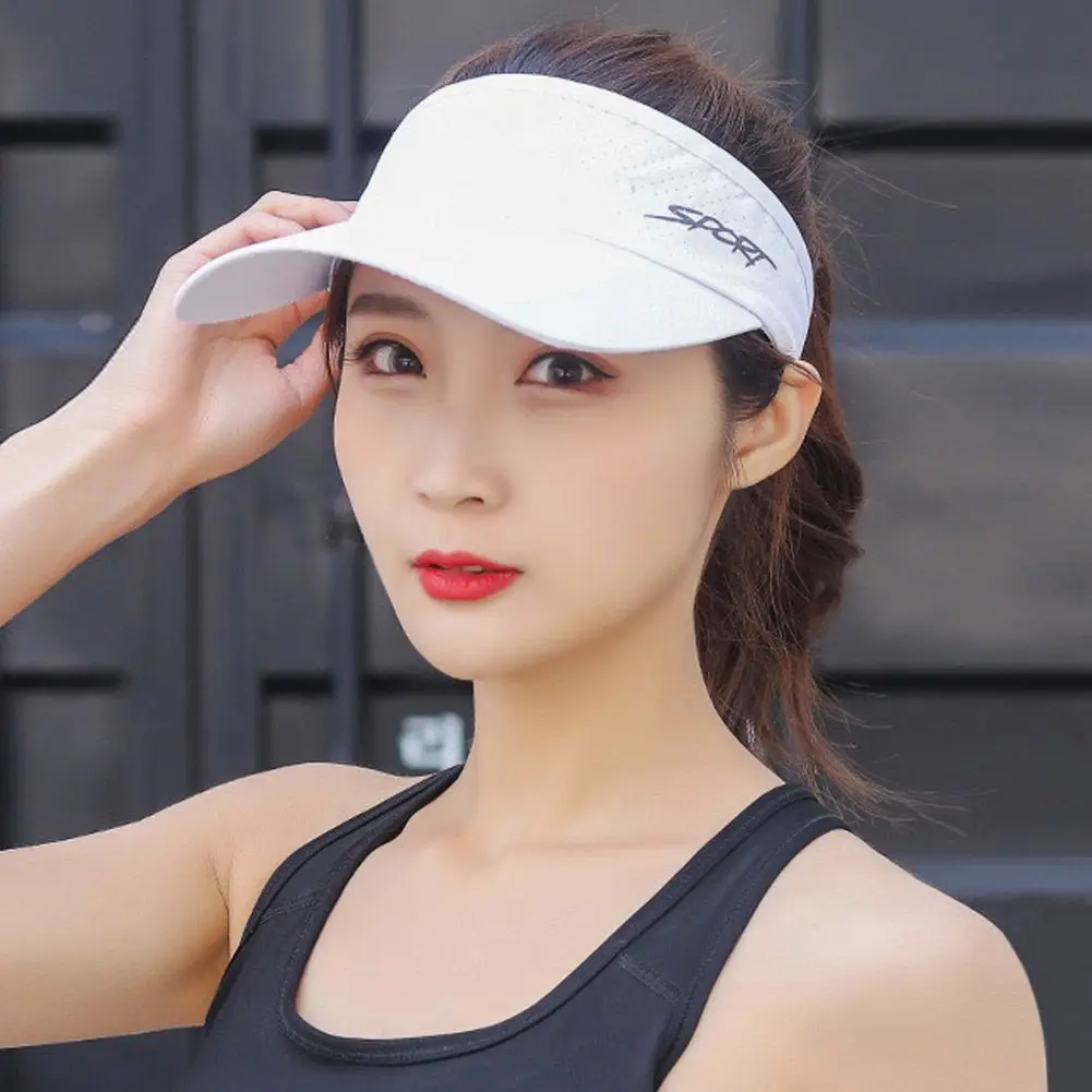 

Summer Women Sport Golf Caps Empty Top Visor Sports Cap Leisure Hats Baseball Tennis Caps KLUIOP1