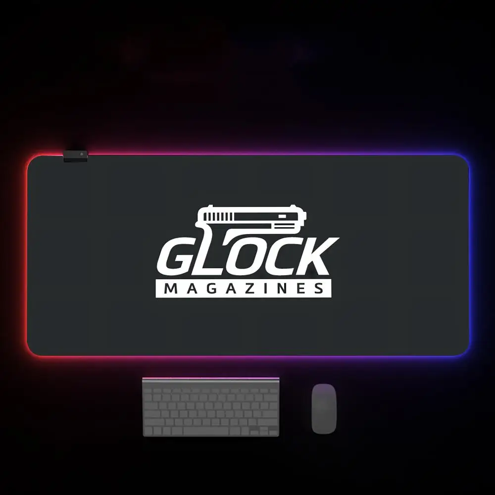Коврик для мыши 1000x500 мм коврик Rgb G-Glock H-Handguns логотип игровая подсветка аксессуары