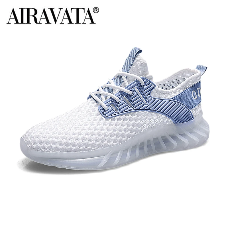 Mesh Running Shoes Men White Sports Shoes Breathable Comfortable Athletic Male Training Footwear