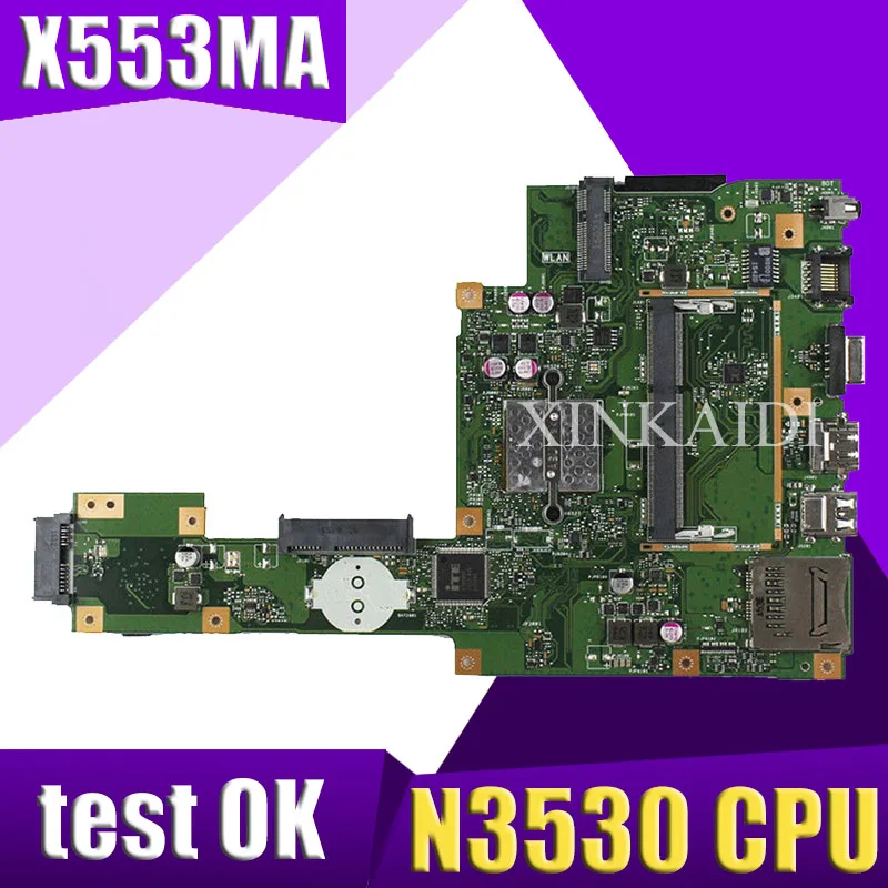 

NEW XinKaidi X553MA With N3530 CPU mainboard REV2.0 For ASUS F503M X503M F553MA X503MA D503M Laptop motherboard MAIN BOARD