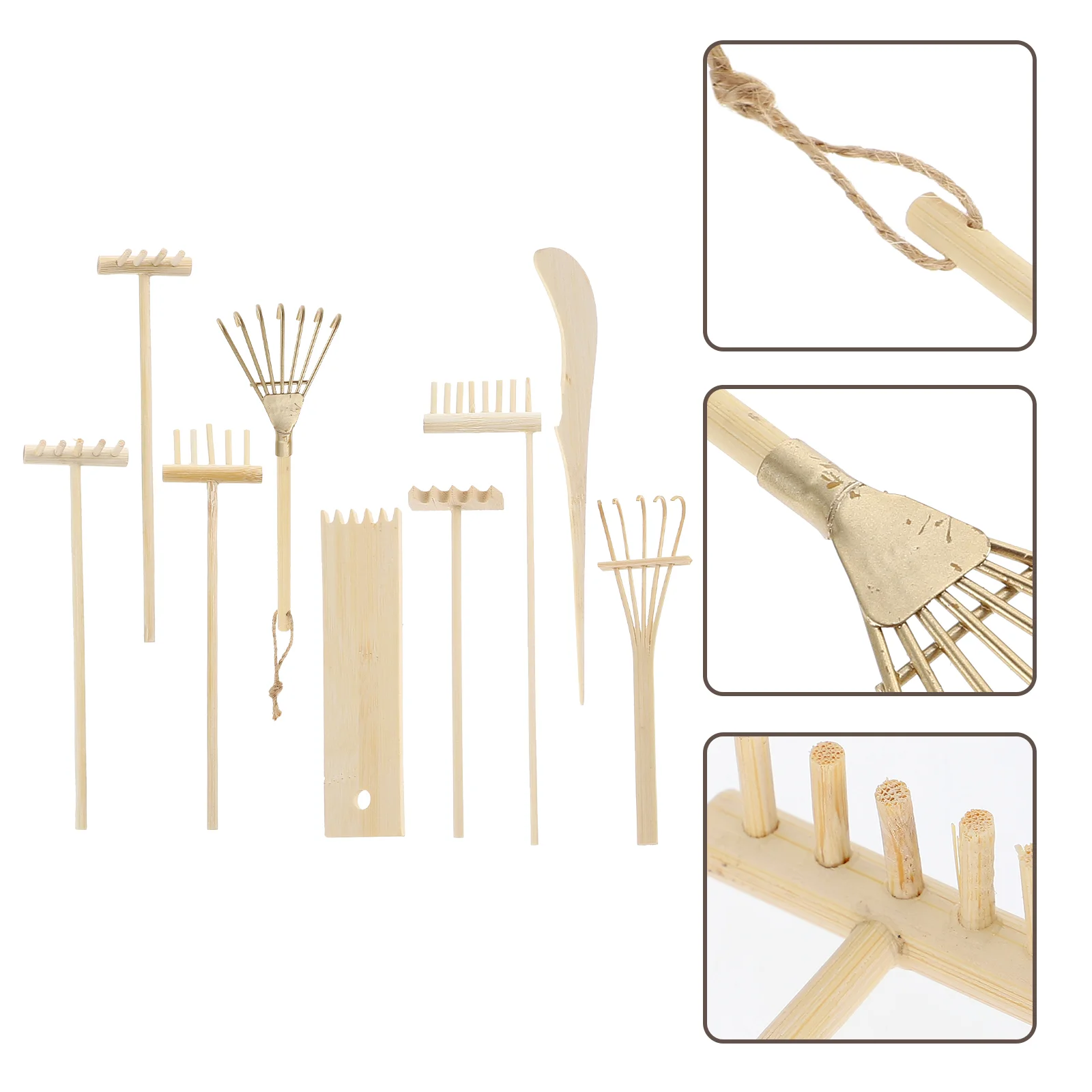 

Rake Zen Garden Sand Mini Meditation Rakes Tools Kit Rack Sandbox Accessories Japanbonsai Ornament Tabledesktop Decor Three