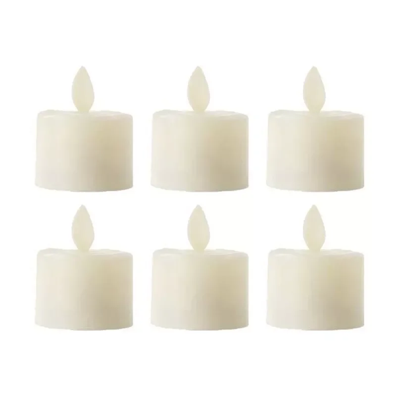 

NEW IN 6pcs Flameless Candle Battery Operated Swinging Flame LED Tea Lights for Christmas Wedding Party Anniversary Decorations
