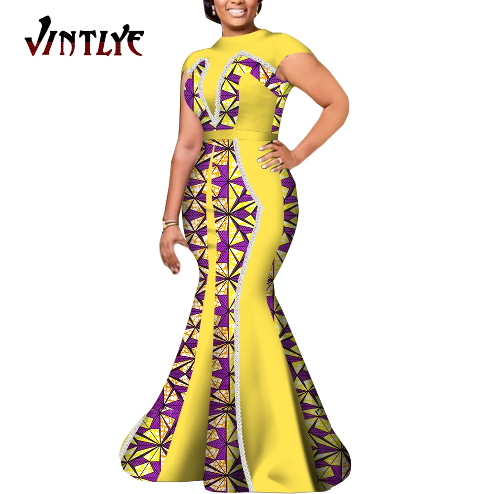 Платье женское длинное в африканском стиле элегантное Плиссированное