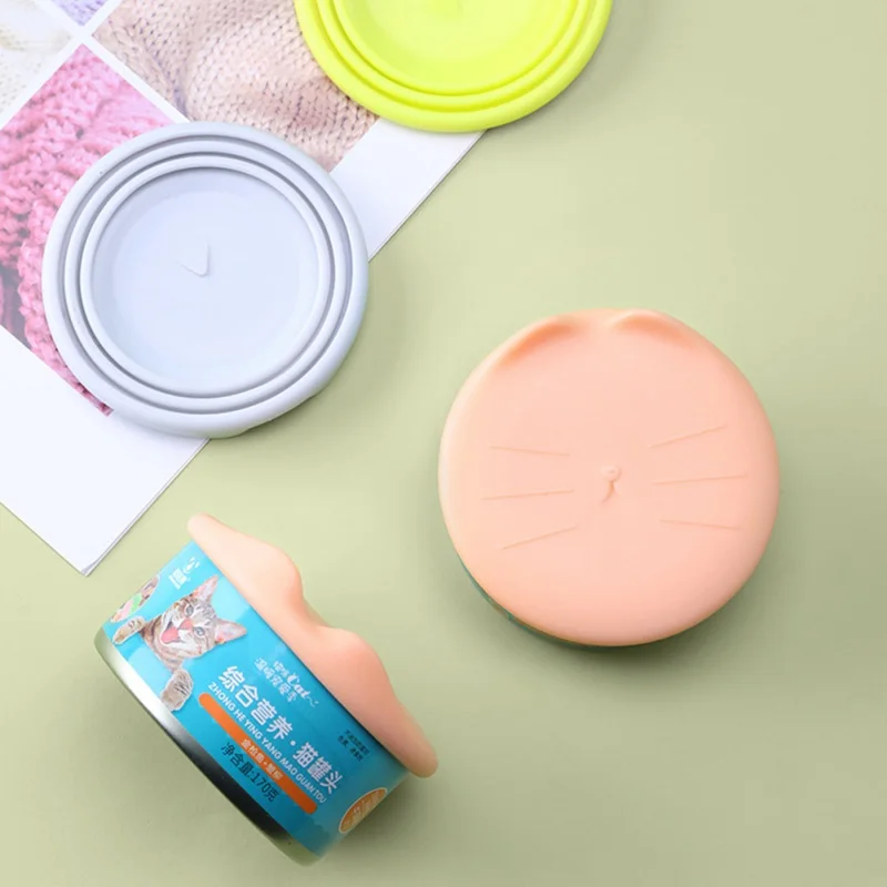 

Крышка консервированная для кошачьего корма, портативная многоразовая Крышка для хранения пищи, для сохранения свежести банок, банки для п...