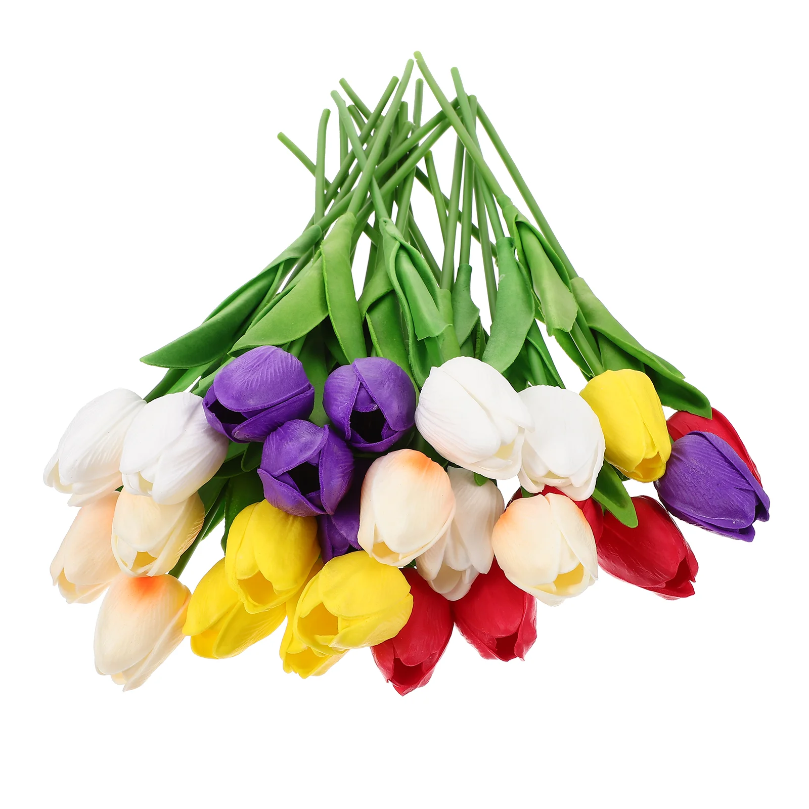 

25 Pcs Artificial Tulip Stem White Ornament Wedding Decor Bouquet White Decor Simulation Tulip Decorate Tulip Flower Home decor