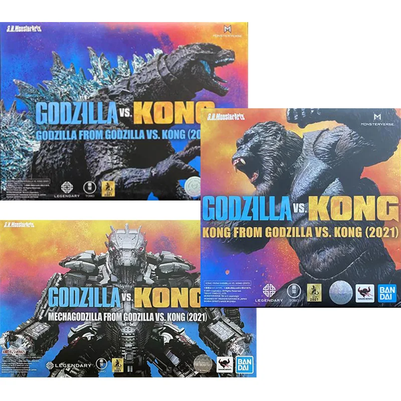 

In Stock Original BANDAI SPIRITS S.H.MonsterArts SHM GODZILLA Vs KONG 2021 MECHAGODZILLA Anime Figure Model Action Toys Gifts