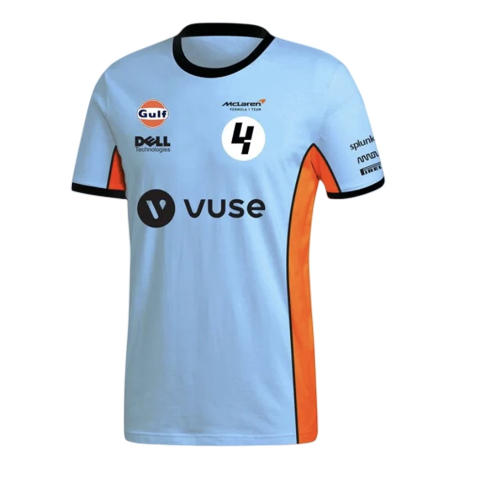 

2022 Summer F1 Formula One McLaren Gulf Oil Co-Brand Drivers Casual Sports T-Shirt Racing Enthusiasts Short Sleeves