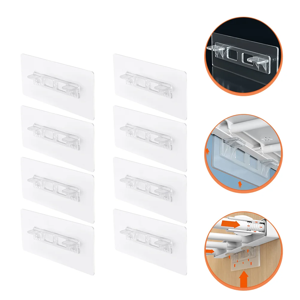 

8pcs Punch Free Shelf Peg Self Adhesive Cabinet Cupboard Shelves Support Pegs