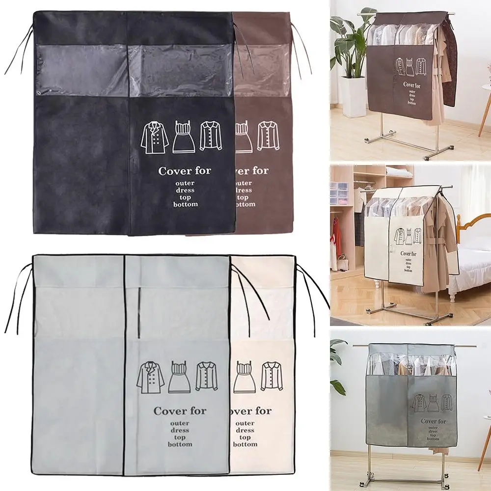 

Cabinet Organizer Non Woven Fabric Hanging Coat Suit Dust Cover Dustproof Storage Garment Protector Dress Clothes Bag