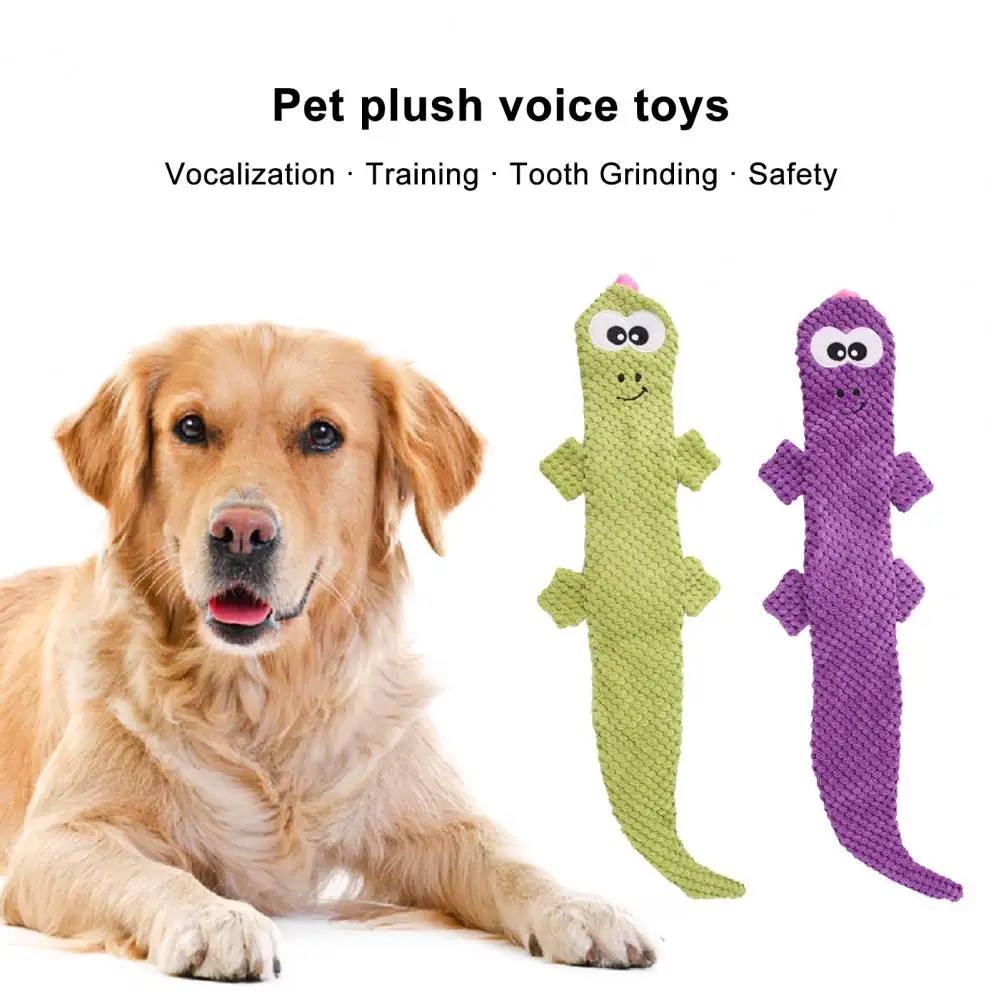 

Пищащая игрушка для домашних животных, мягкая плюшевая игрушка для домашних животных, щенок в форме ящерицы, плюшевая пищащая игрушка
