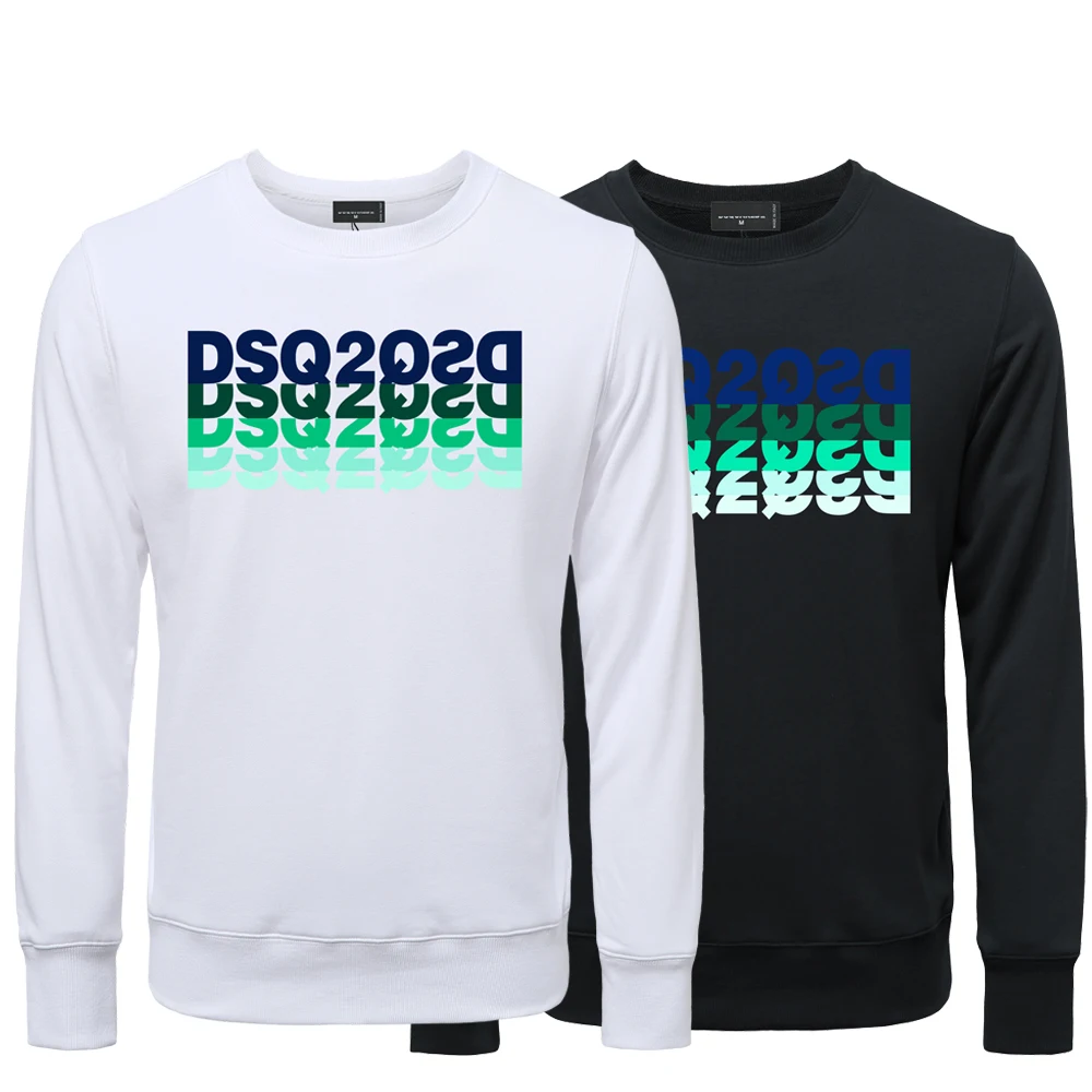 

Mens DSQ2 Spring Sweatshirt ICON Brand Mens Casual Loose Harajuku Cartoon Print Cotton Hoodie Street Hip Hop Sport Pullover