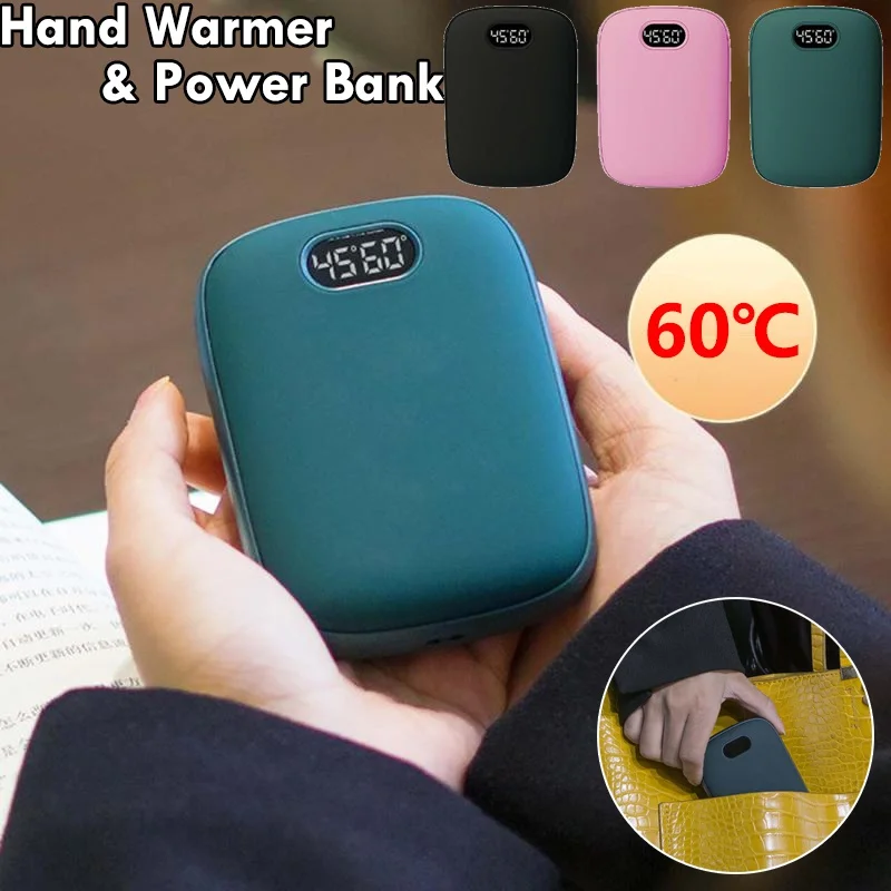 

10000mah Hand Warmer USB Rechargeable Mobile Power Bank Charger Portable Double-sided Heater Warm Winter Heating Tools