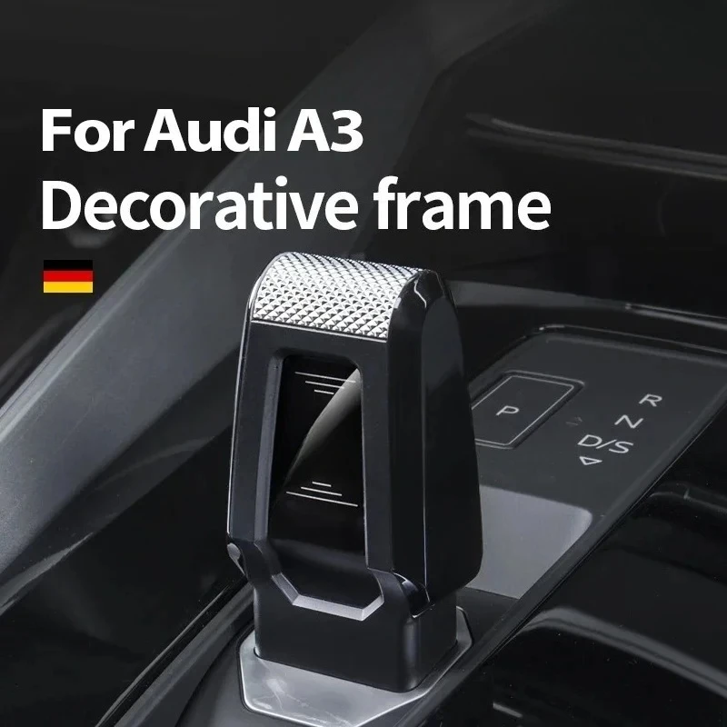 Фото Для Audi A3 8Y новый дизайн ручка переключения передач внутренняя модификация аксессуары Accesorios Para Auto инструменты крышка ручки переключения передач №4