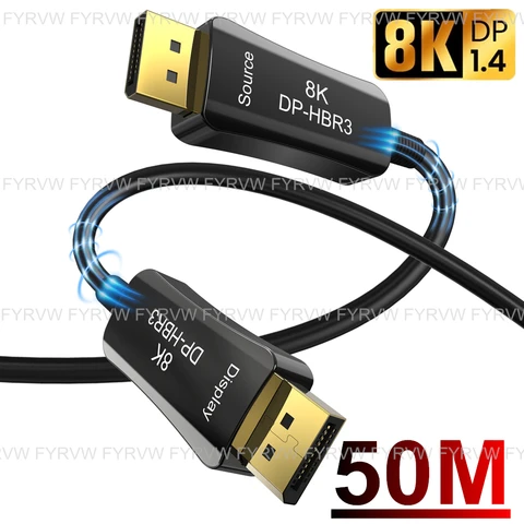 DP 1.4 Optical Fiber Cable Displayport 1.4 8K@60Hz 4K 144Hz 32.4Gbps f –  SIKAI CASE