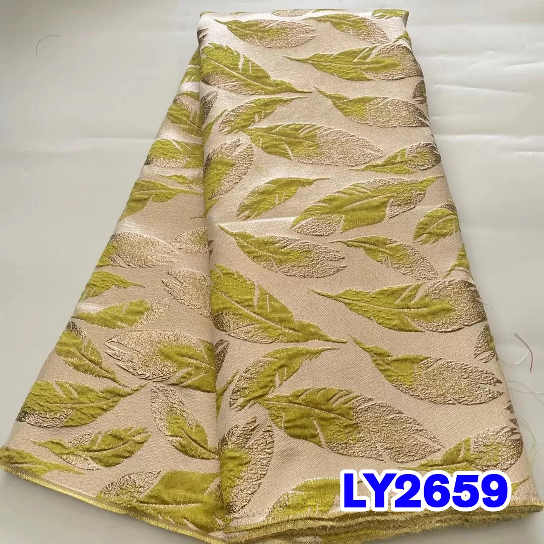 

African Tulle Lace Fabric Satin Nigerian Brocade Gild Jacquard Lace Fabric For Sewing Wedding Party Dress Women Cloth PL412-1