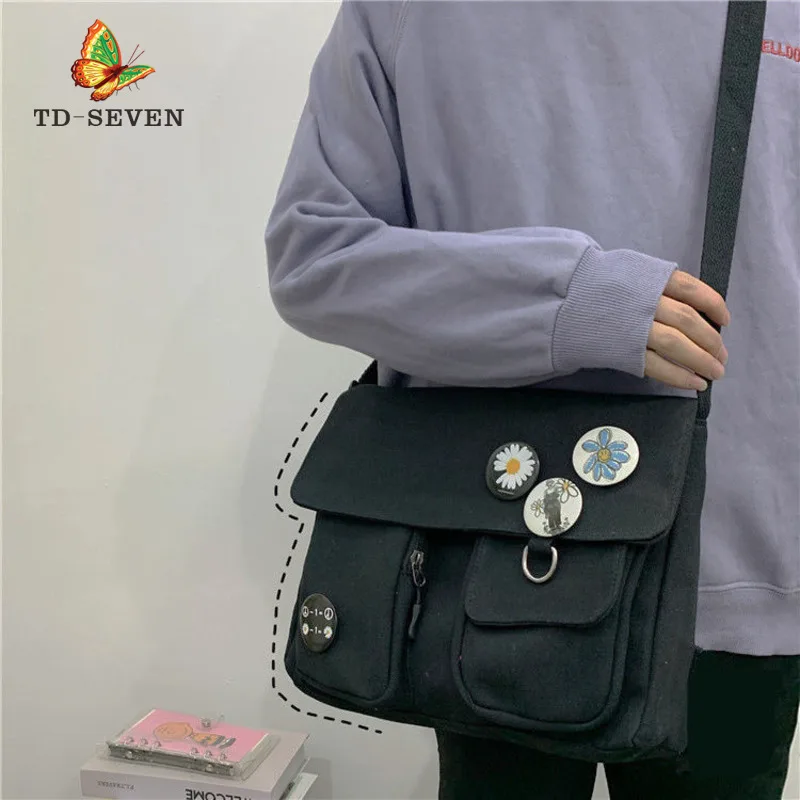 Холщовые сумки-мессенджеры для мужчин и женщин Мужская водонепроницаемая сумка