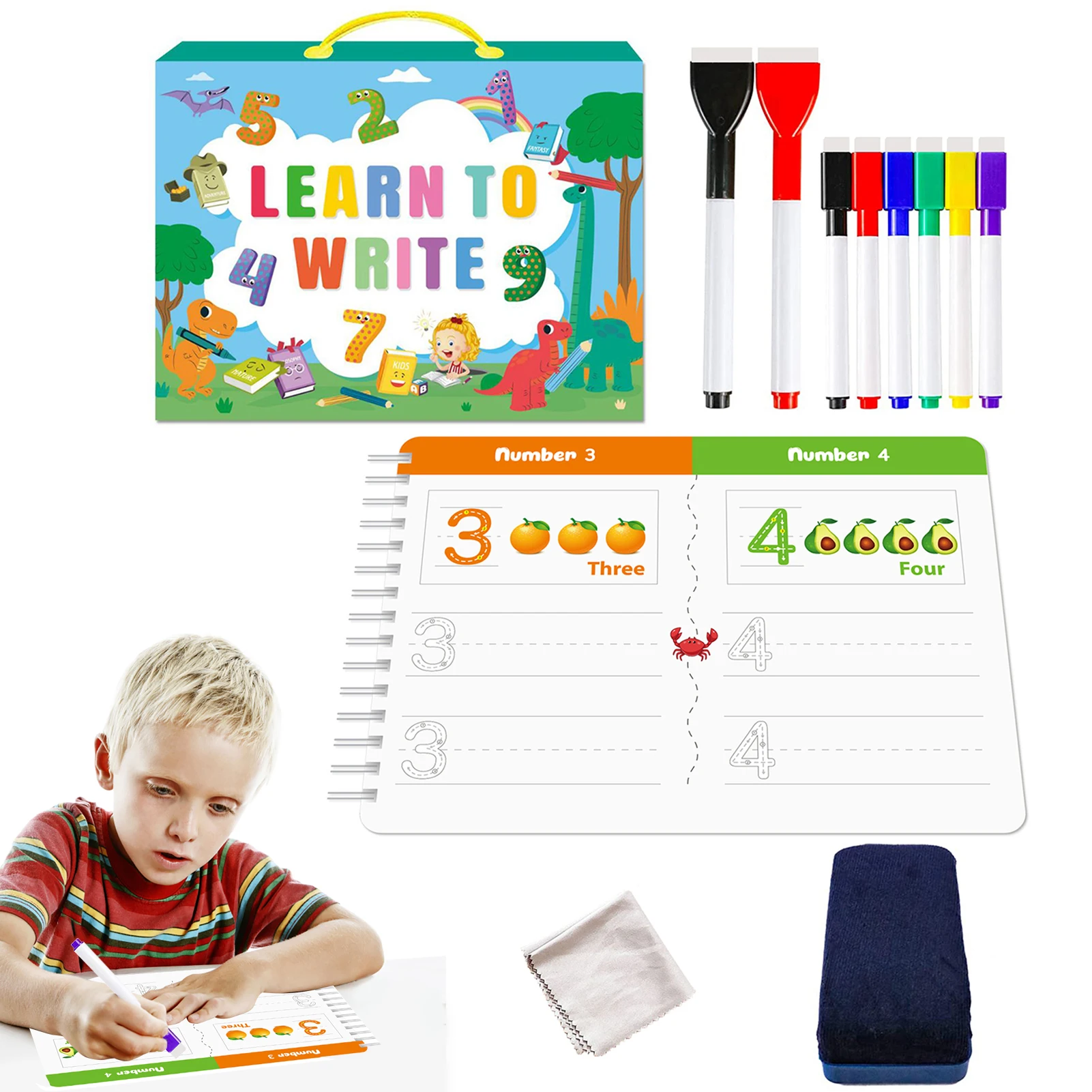 

Montessori Early Education Toys Learning To Write Arabic Alphabet Magic Copybook For Kids Calligraphy Handwriting Practice Book