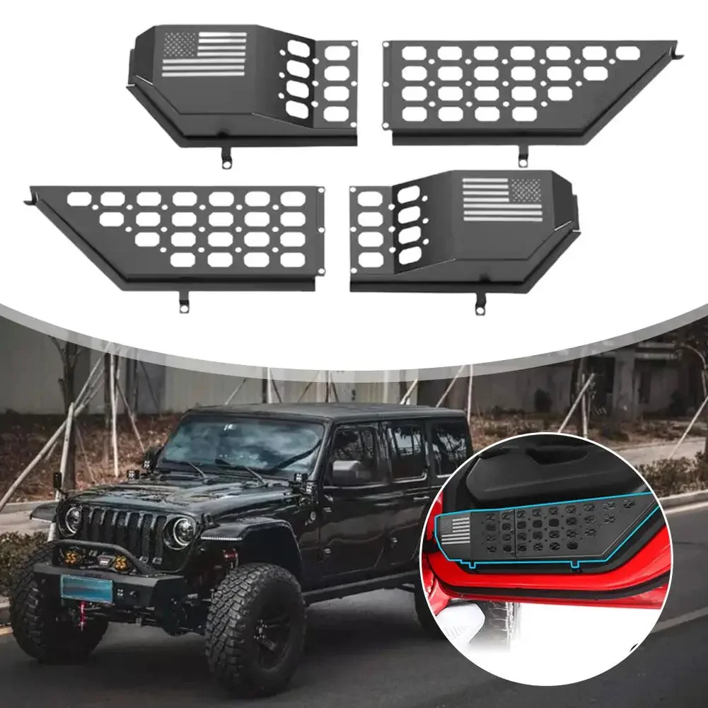 Фото Передний карман для хранения для Jeep Wrangler JL JLU 4XE 2018-2023 Gladiator JT 2020-2023, комплект стойки для двери, аксессуары для тюнинга №3