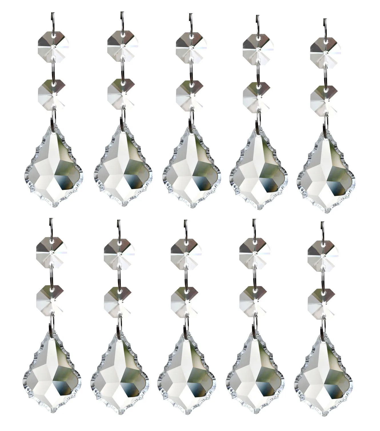 

20pcs Clear Crystal Beads Chandelier Pendants for lamp Chandelier Garland Wedding Party