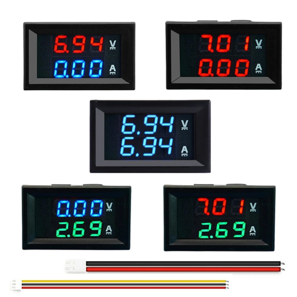 

DC0-100V 10A LED Digital Voltmeter Ammeter Car Motocycle Voltage Current Meter Volt Detector Tester Monitor Panel