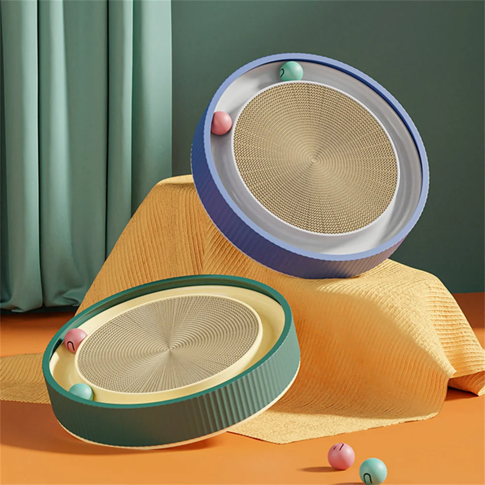 

Toys For Cats Round Wear-resistant Cat Bed For Pet Cats Relaxing Playing Pad Cat Catch Board Cat Scratch Plate Grinding Claw