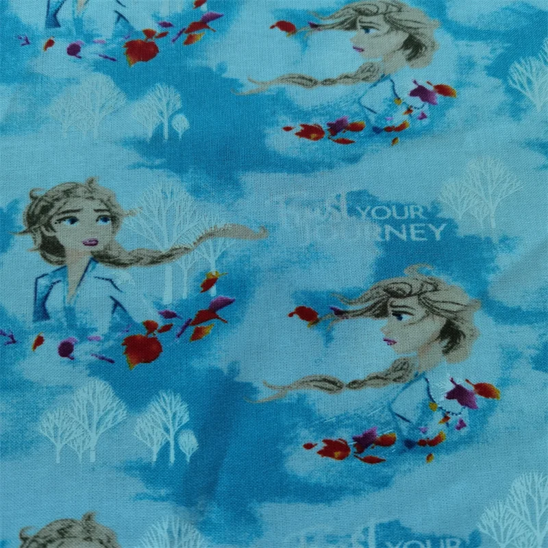 1 ярд Disney Анна Эльза искусственная ткань 100% хлопок для девочек одежда домашний