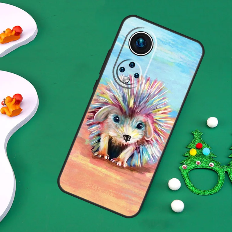 Kawaii маленький ежик цветной чехол для Huawei Honor Magic 5 Lite X7 X8 X9a 50 70 P20 P40 P30 Pro P Smart Nova 9 5T