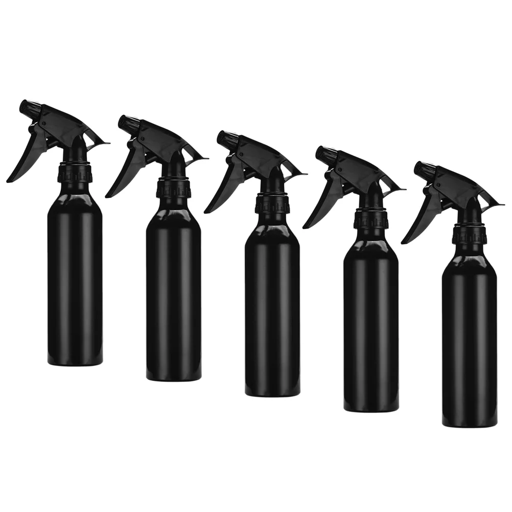 

5pcs 250ml Multifunctional Spray Bottles Aluminum Alloy Empty Refillable Mist Sprayer (Black)