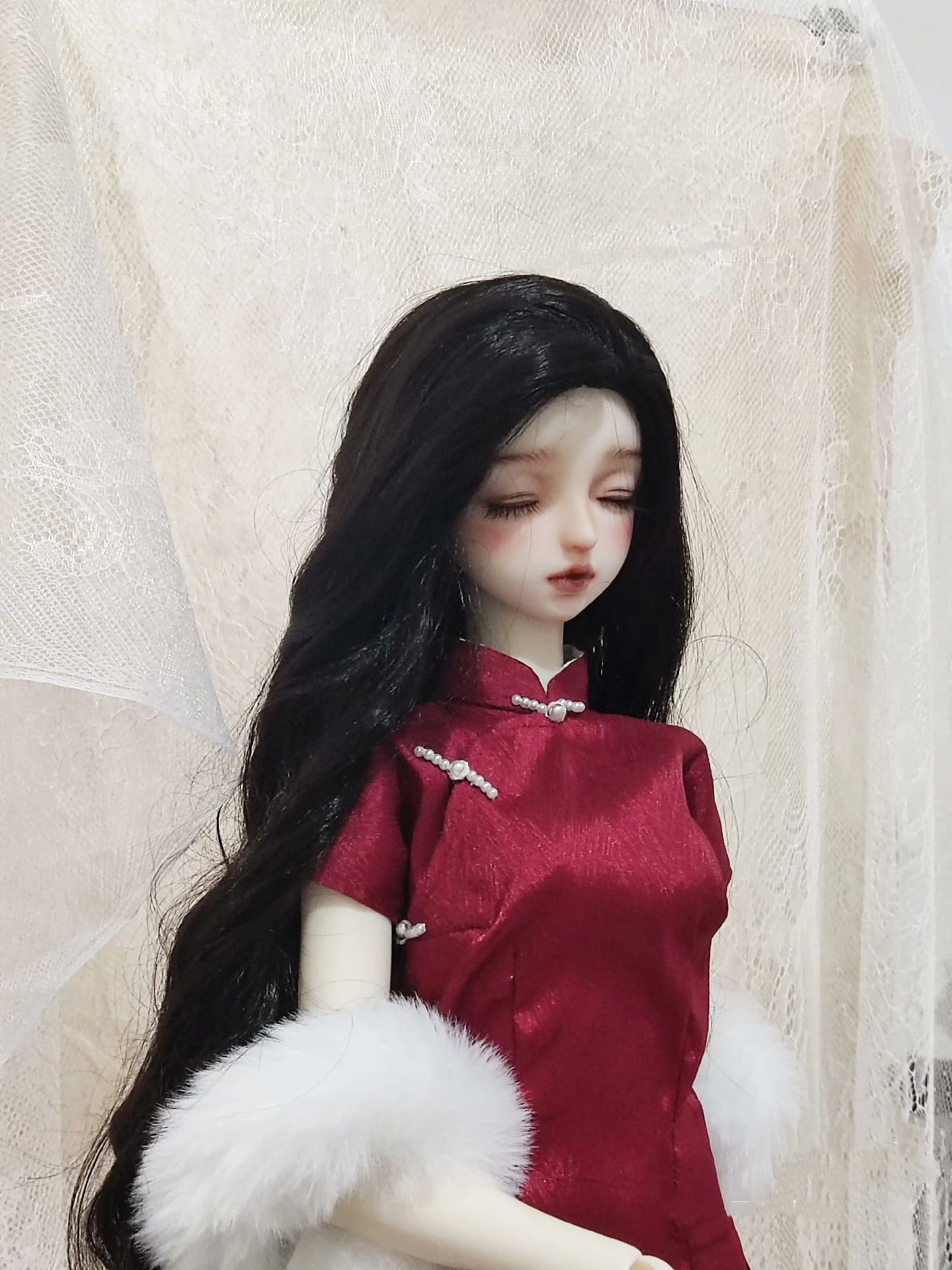 1/3 1/4 Одежда для кукол BJD шелковая ткань чонсам сумочка