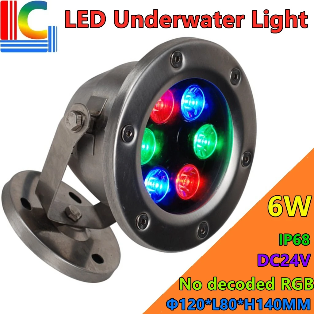 

Фонарь подводный разноцветный, 6 Вт, 4 провода, 3 петли