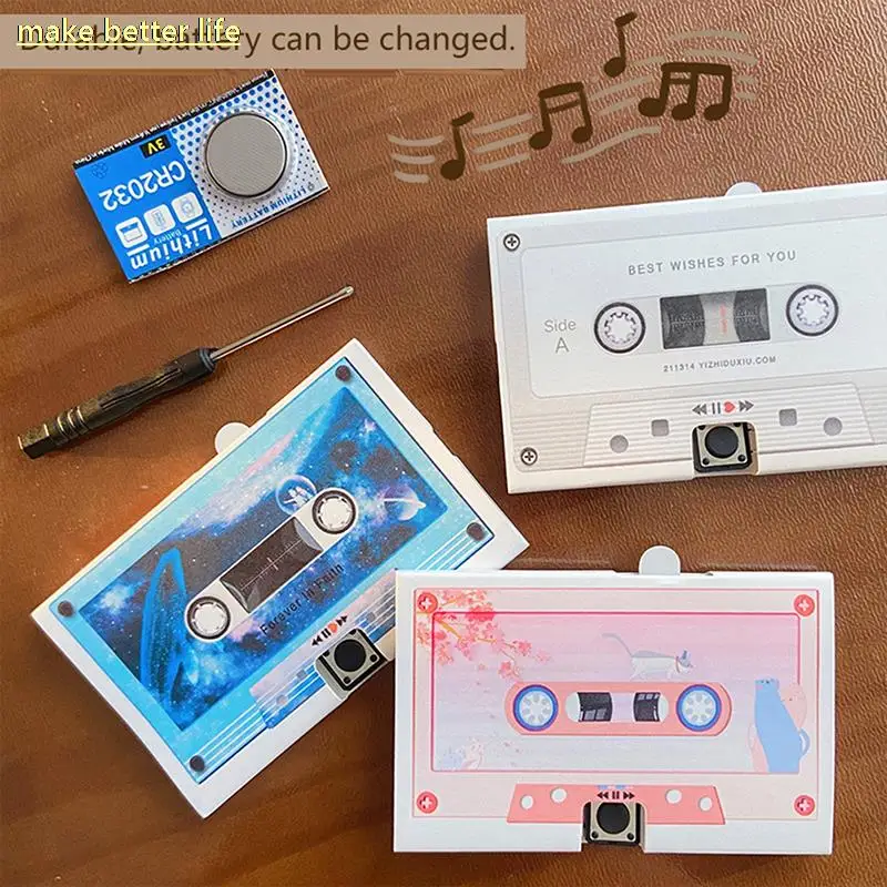 NEW 1Pcs Recording Voice Music Card Aniversary Birthday Gift Boyfriend Girlfriend Valentine's Day Couple Gift