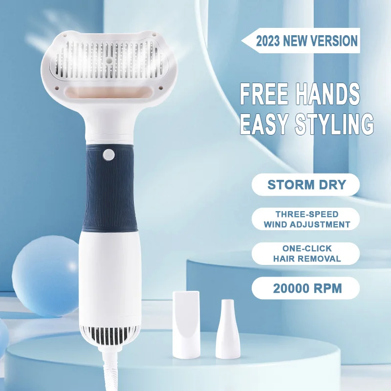 

2-In-1 Pet Dog Dryer Quiet Dog Hair Dryers and Comb Brush Grooming Kitten Cat Hair Comb Puppy Fur Blower Low Noise Temprature
