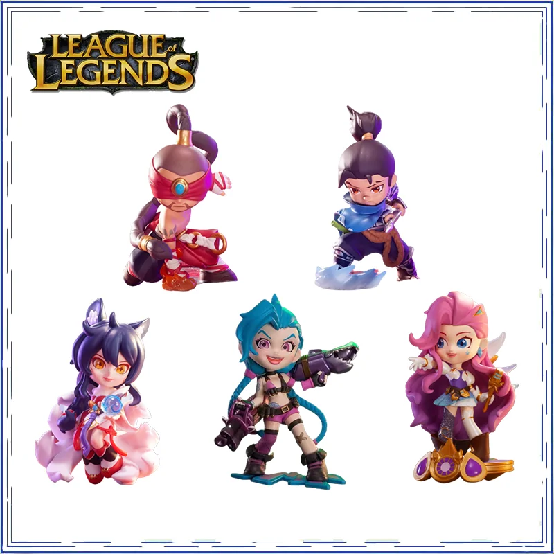 Lee Sin Ahri Jinx Seraphine Ezreal Q-version Figure Brand New Genuine In Shelf