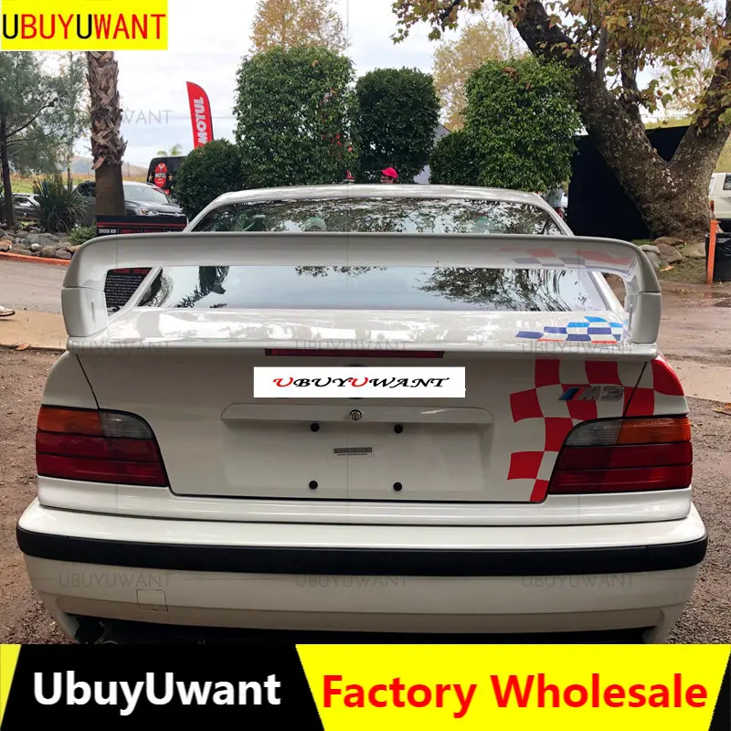 

UBUYUWANT For BMW 3 Series E36 High Quality ABS Plastic Unpainted Color Rear Spoiler Wing Trunk Lid Cover Car Styling